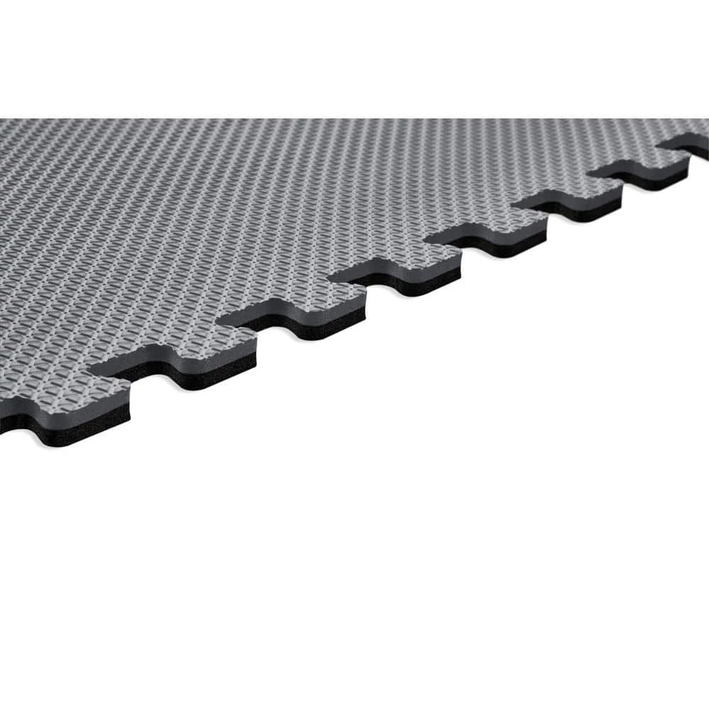 Gray/Black 24 in. x 24 in. EVA Foam Truly Reversible Interlocking Tile (30-Tile) by Norsk 5 Gray/Black 24 in. x 24 in. EVA Foam Truly Reversible Interlocking Tile (30-Tile) by Norsk - Image 3