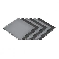 Gray/Black 24 in. x 24 in. EVA Foam Truly Reversible Interlocking Tile (36-Tile) by Norsk