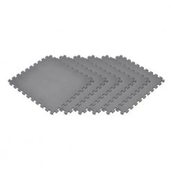 Gray 24 in. x 24 in. EVA Foam Non-Toxic Solid Color Interlocking Tiles (96 sq. ft. - 24 tiles) by Norsk