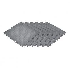 Gray 24 in. x 24 in. EVA Foam Solid Color Diamond Plate Interlocking Tile (42-Tile) by Norsk