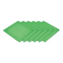Green 24 in. x 24 in. x 0.47 in. Foam Interlocking Floor Mat (6-Pack) by Norsk