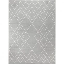 Althea Diamond Trellis Grey 8 ft. x 10 ft. Area Rug by BALTA
