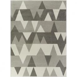Modern Geometric Grey 9 ft. x 12 ft. Abstract Area Rug by BALTA