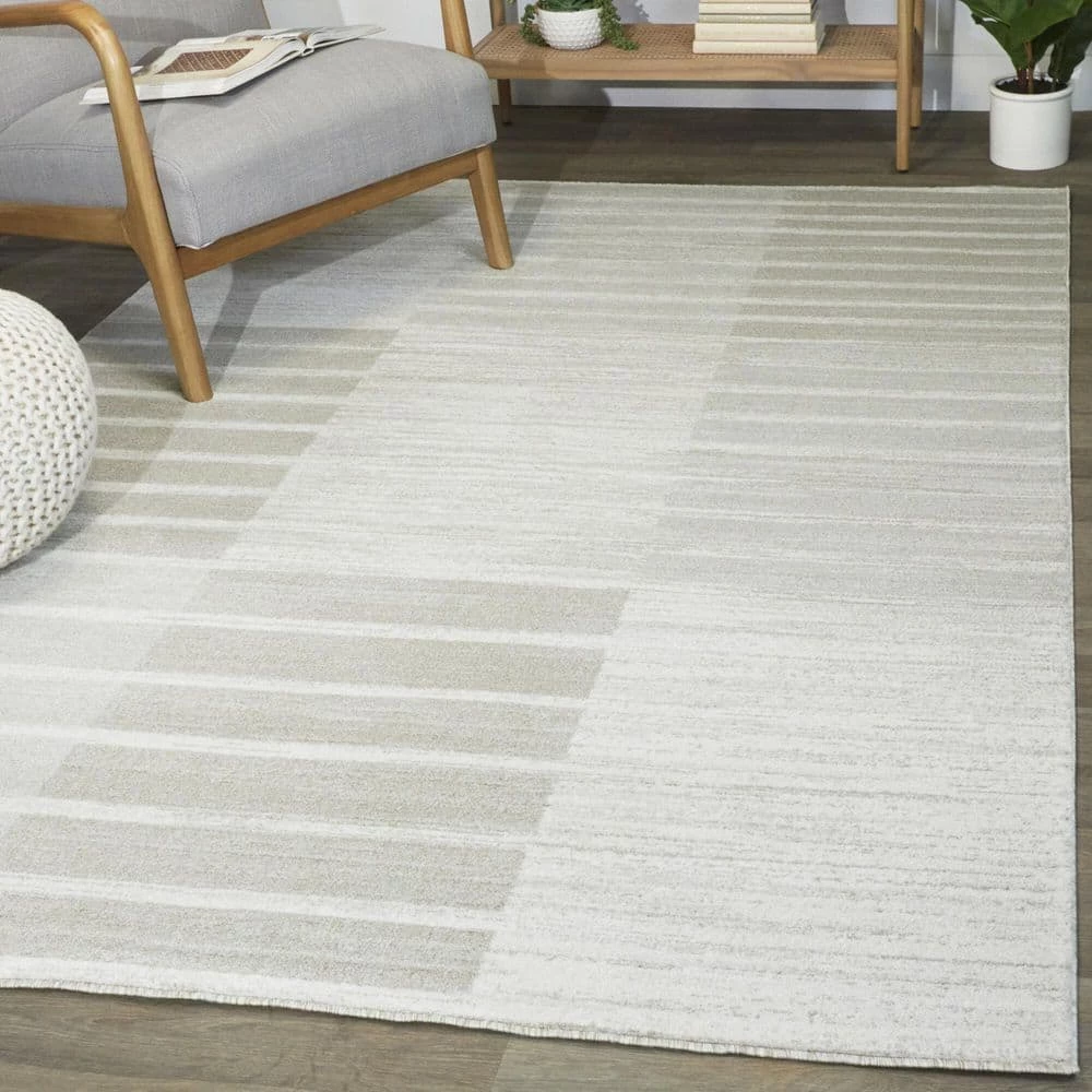Jaime Grey 5 ft. 3 in. x 7 ft. Geometric Area Rug by BALTA 4 Jaime Grey 5 ft. 3 in. x 7 ft. Geometric Area Rug by BALTA - Image 2