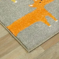 Modern Fox Kids Fox Print Grey 5 ft. x 7 ft. Area Rug by BALTA -Cheap BALTA || Norsk Store grey balta kids rugs 3006745 4f 1000