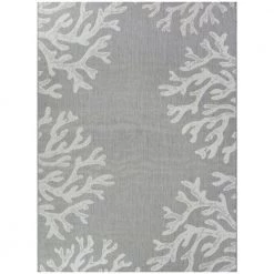 Rivera Gray 8 ft. x 10 ft. Coastal Coral Indoor/Outdoor Area Rug by BALTA