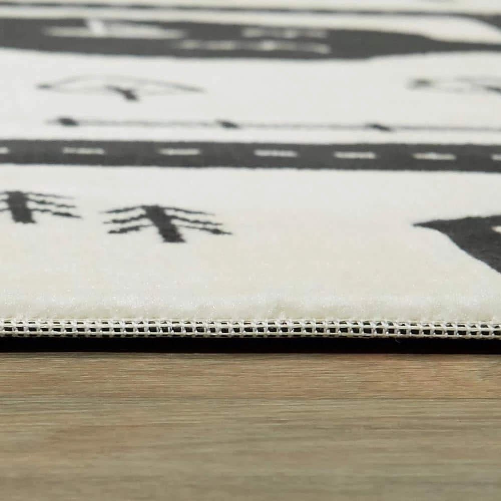 Urban Adventure Road Ivory/Black 5 ft. x 7 ft. Area Rug by BALTA 7 Urban Adventure Road Ivory/Black 5 ft. x 7 ft. Area Rug by BALTA - Image 5