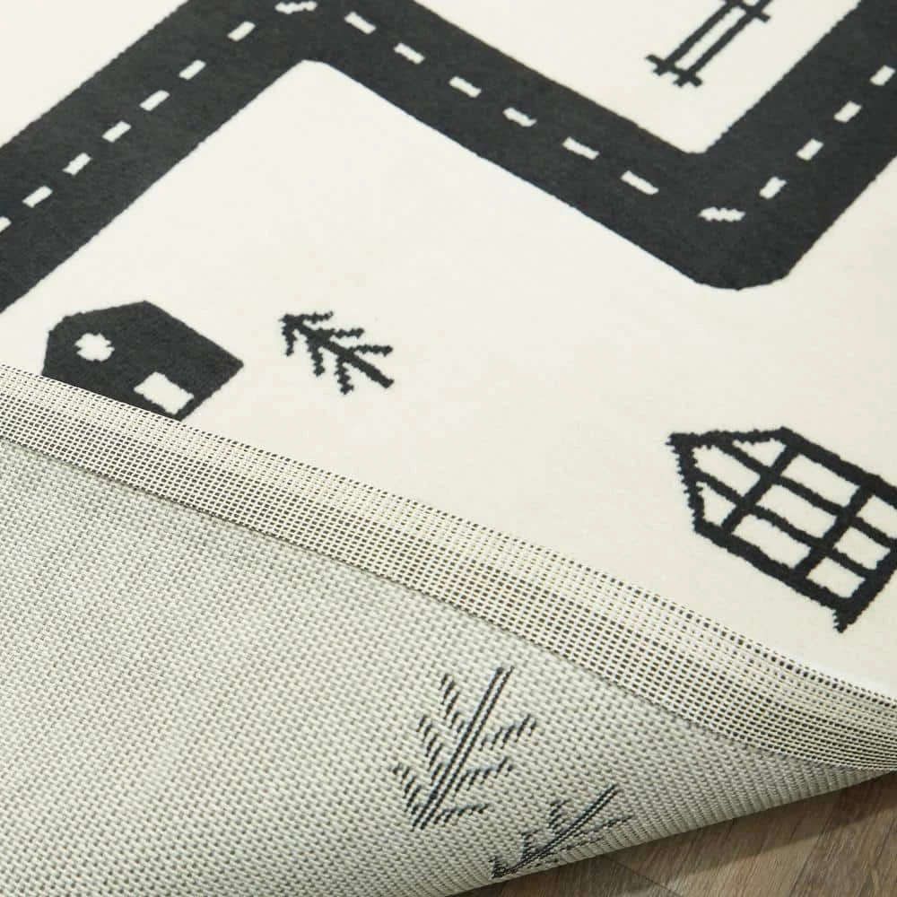 Urban Adventure Road Ivory/Black 5 ft. x 7 ft. Area Rug by BALTA 5 Urban Adventure Road Ivory/Black 5 ft. x 7 ft. Area Rug by BALTA - Image 3