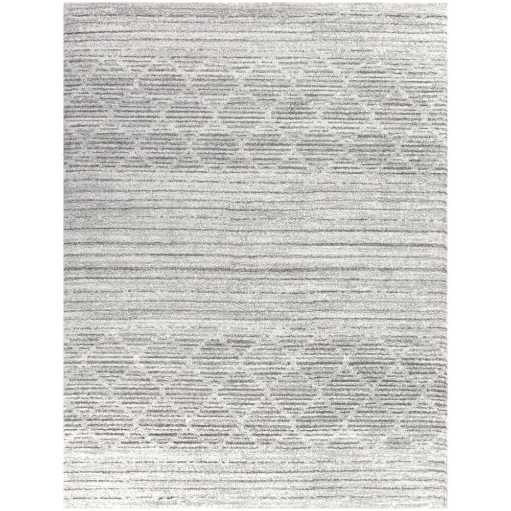 Madera Light Grey 7 ft. 10 in. x 10 ft. Striped Area Rug by BALTA 3 Madera Light Grey 7 ft. 10 in. x 10 ft. Striped Area Rug by BALTA