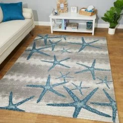 Martin Blue 8 ft. x 10 ft. Coastal Starfish Area Rug by BALTA -Cheap BALTA || Norsk Store navy balta area rugs 3005541 31 1000