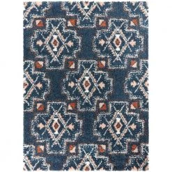 Amaru Southwestern Shag Navy 8 ft. x 10 ft. Area Rug by BALTA