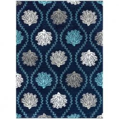 Bardet Navy 8 ft. x 10 ft. Coral Trellis Area Rug by BALTA