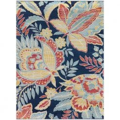 Melanie Navy 8 ft. x 10 ft. Botanical Area Rug by BALTA