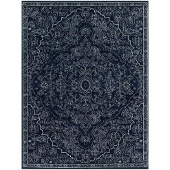 Telford Navy 9 ft. x 12 ft. Oriental Medallion Area Rug by BALTA