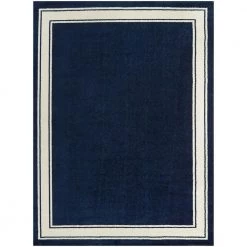 Vernon Navy 5 ft. x 7 ft. Border Area Rug by BALTA