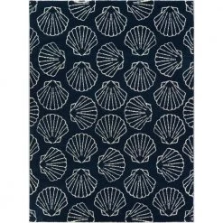 Mia Navy 8 ft. x 10 ft. Seashell Area Rug by BALTA