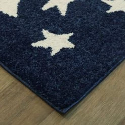 Stars Navy 5 ft. 3 in. x 7 ft. Border Area Rug by BALTA -Cheap BALTA || Norsk Store navy balta area rugs 3098472 4f 1000