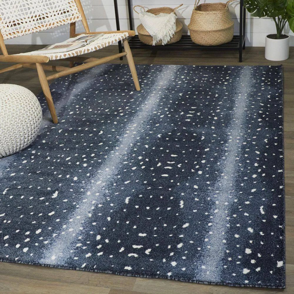 Polly Navy 5 ft. 3 in. x 7 ft. Striped Area Rug by BALTA 4 Polly Navy 5 ft. 3 in. x 7 ft. Striped Area Rug by BALTA - Image 2