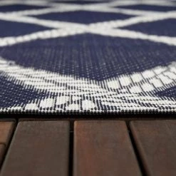 Doyle Navy 5 ft. 3 in. x 7 ft. Trellis Indoor/Outdoor Area Rug by BALTA -Cheap BALTA || Norsk Store navy balta outdoor rugs 3095245 1f 1000