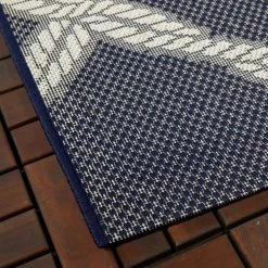 Doyle Navy 5 ft. 3 in. x 7 ft. Trellis Indoor/Outdoor Area Rug by BALTA -Cheap BALTA || Norsk Store navy balta outdoor rugs 3095245 4f 1000