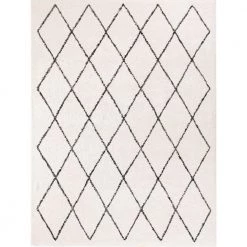 Grace Off-White 8 ft. x 10 ft. Diamond Trellis Area Rug by BALTA