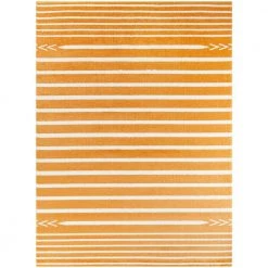 Cameron Striped Orange 8 ft. x 10 ft. Area Rug by BALTA