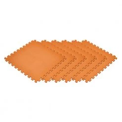 Orange 24 in. x 24 in. Non-Toxic EVA Foam Solid Color Interlocking Tiles by Norsk