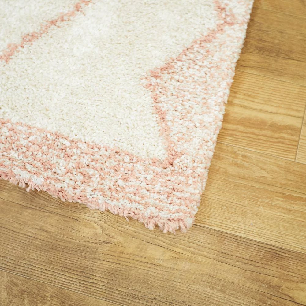 Boonen Pink 5 ft. x 7 ft. Geometric Shag Area Rug by BALTA 6 Boonen Pink 5 ft. x 7 ft. Geometric Shag Area Rug by BALTA - Image 4