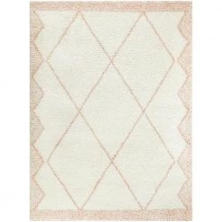 Boonen Pink 5 ft. x 7 ft. Geometric Shag Area Rug by BALTA