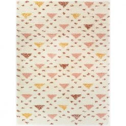 Belmonte Pink 5 ft. x 7 ft. Geometric Shag Area Rug by BALTA