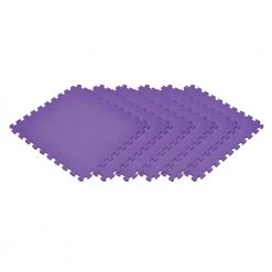 Purple 24 in. x 24 in. x 0.47 in. Foam Interlocking Floor Mat (6-Pack) by Norsk