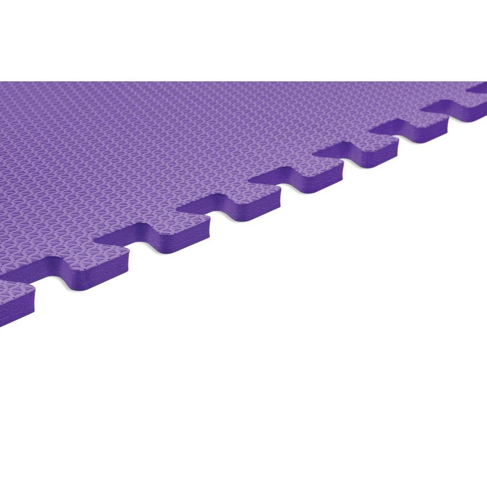Purple 24 in. x 24 in. EVA Foam Non-Toxic Solid Color Interlocking Tiles (192 sq. ft. - 48 tiles) by Norsk 5 Purple 24 in. x 24 in. EVA Foam Non-Toxic Solid Color Interlocking Tiles (192 sq. ft. - 48 tiles) by Norsk - Image 3