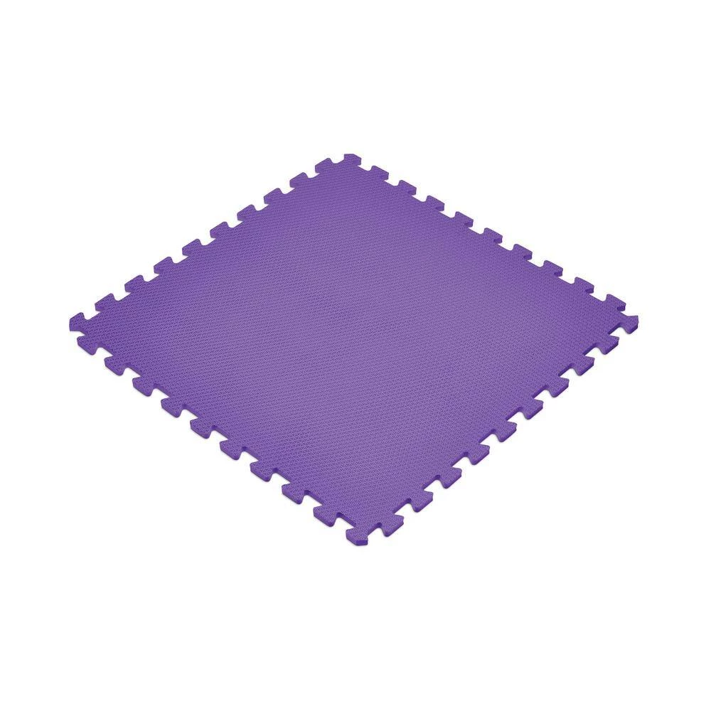Purple 24 in. x 24 in. EVA Foam Non-Toxic Solid Color Interlocking Tiles (192 sq. ft. - 48 tiles) by Norsk 4 Purple 24 in. x 24 in. EVA Foam Non-Toxic Solid Color Interlocking Tiles (192 sq. ft. - 48 tiles) by Norsk - Image 2