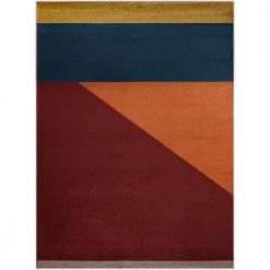 Ripley Red 5 ft. x 7 ft. Modern Color Block Area Rug by BALTA