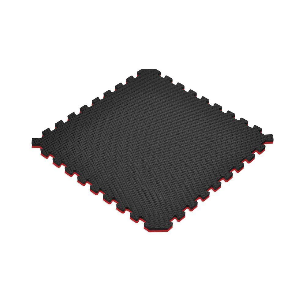 Red/Black 24 in. x 24 in. EVA Foam Truly Reversible Sport MMA Interlocking Tile (12-Tile) by Norsk 5 Red/Black 24 in. x 24 in. EVA Foam Truly Reversible Sport MMA Interlocking Tile (12-Tile) by Norsk - Image 3
