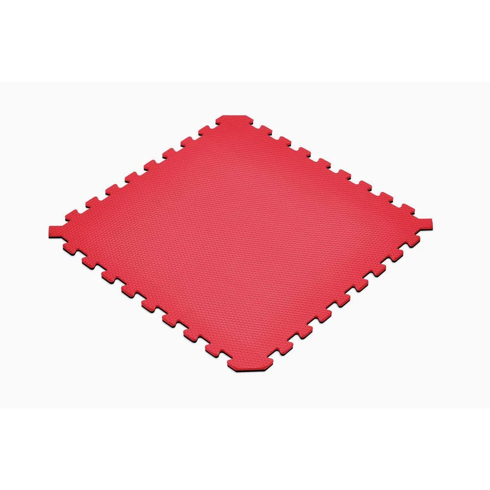 Red/Black 24 in. x 24 in. EVA Foam Truly Reversible Interlocking Tile (30-Tile) by Norsk 4 Red/Black 24 in. x 24 in. EVA Foam Truly Reversible Interlocking Tile (30-Tile) by Norsk - Image 2