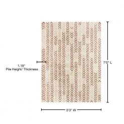 Elena Rust 5 ft. x 7 ft. Arrow Transitional Area Rug by BALTA -Cheap BALTA || Norsk Store rust balta area rugs 3007476 76 1000