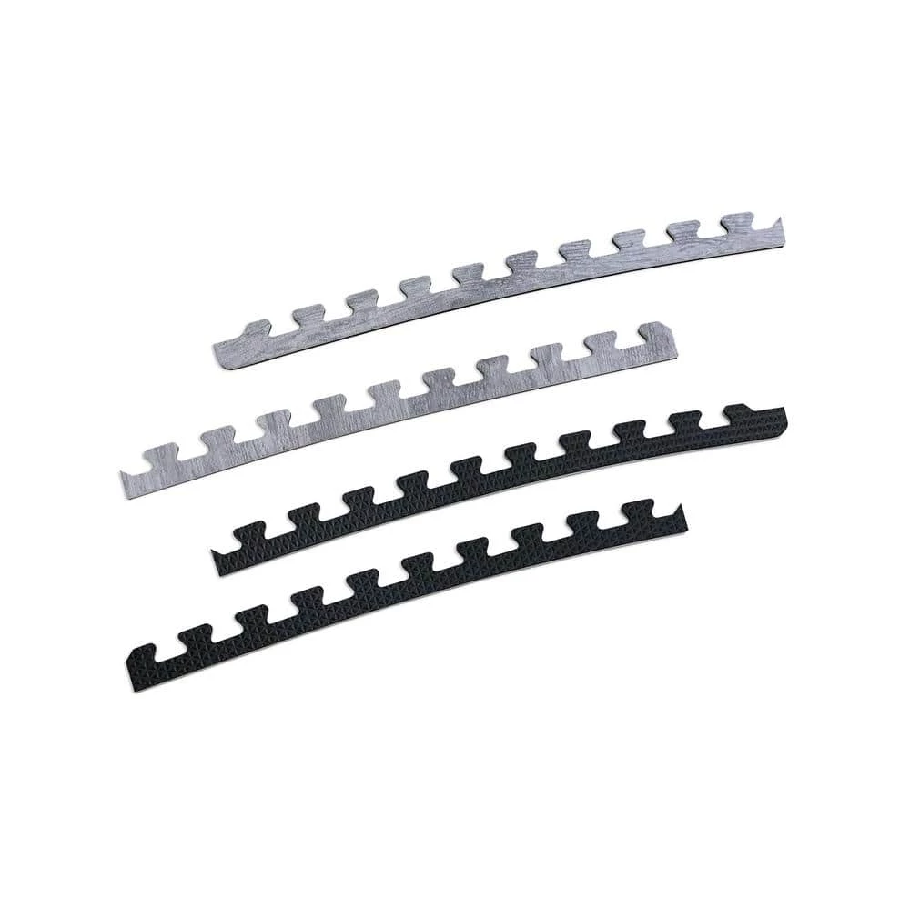 Reversible Stone Gray/Black Faux Wood 24 in. x 24 in. x 0.47 in. Foam Mats (4-Pack) by Norsk 5 Reversible Stone Gray/Black Faux Wood 24 in. x 24 in. x 0.47 in. Foam Mats (4-Pack) by Norsk - Image 4