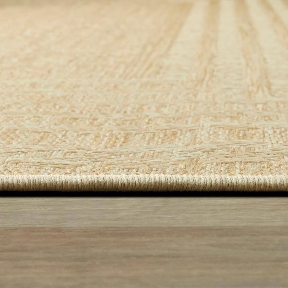 Wagner Tan 5 ft. x 7 ft. Flatweave Border Indoor/Outdoor Area Rug by BALTA 7 Wagner Tan 5 ft. x 7 ft. Flatweave Border Indoor/Outdoor Area Rug by BALTA - Image 5