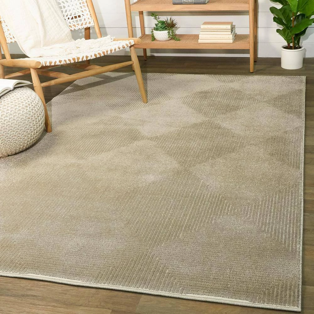 Harris Taupe 8 ft. x 10 ft. Checkered Area Rug by BALTA 4 Harris Taupe 8 ft. x 10 ft. Checkered Area Rug by BALTA - Image 2