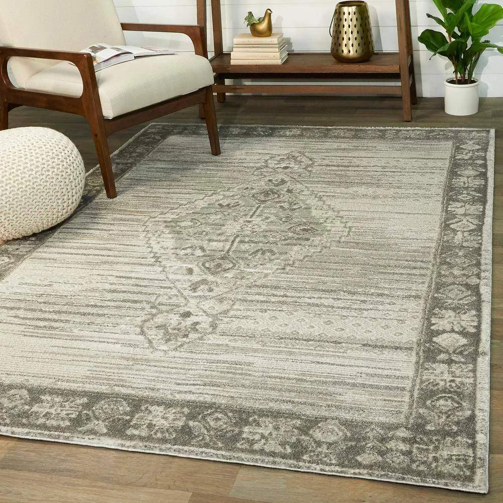 Strauss Taupe 5 ft. x 7 ft. Vintage Oriental Area Rug by BALTA 4 Strauss Taupe 5 ft. x 7 ft. Vintage Oriental Area Rug by BALTA - Image 2