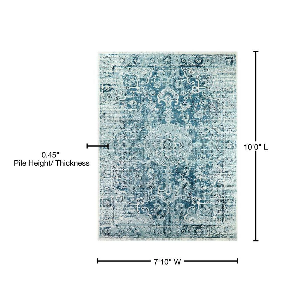 Kennedy Teal 8 ft. x 10 ft. Vintage Oriental Area Rug by BALTA 8 Kennedy Teal 8 ft. x 10 ft. Vintage Oriental Area Rug by BALTA - Image 6