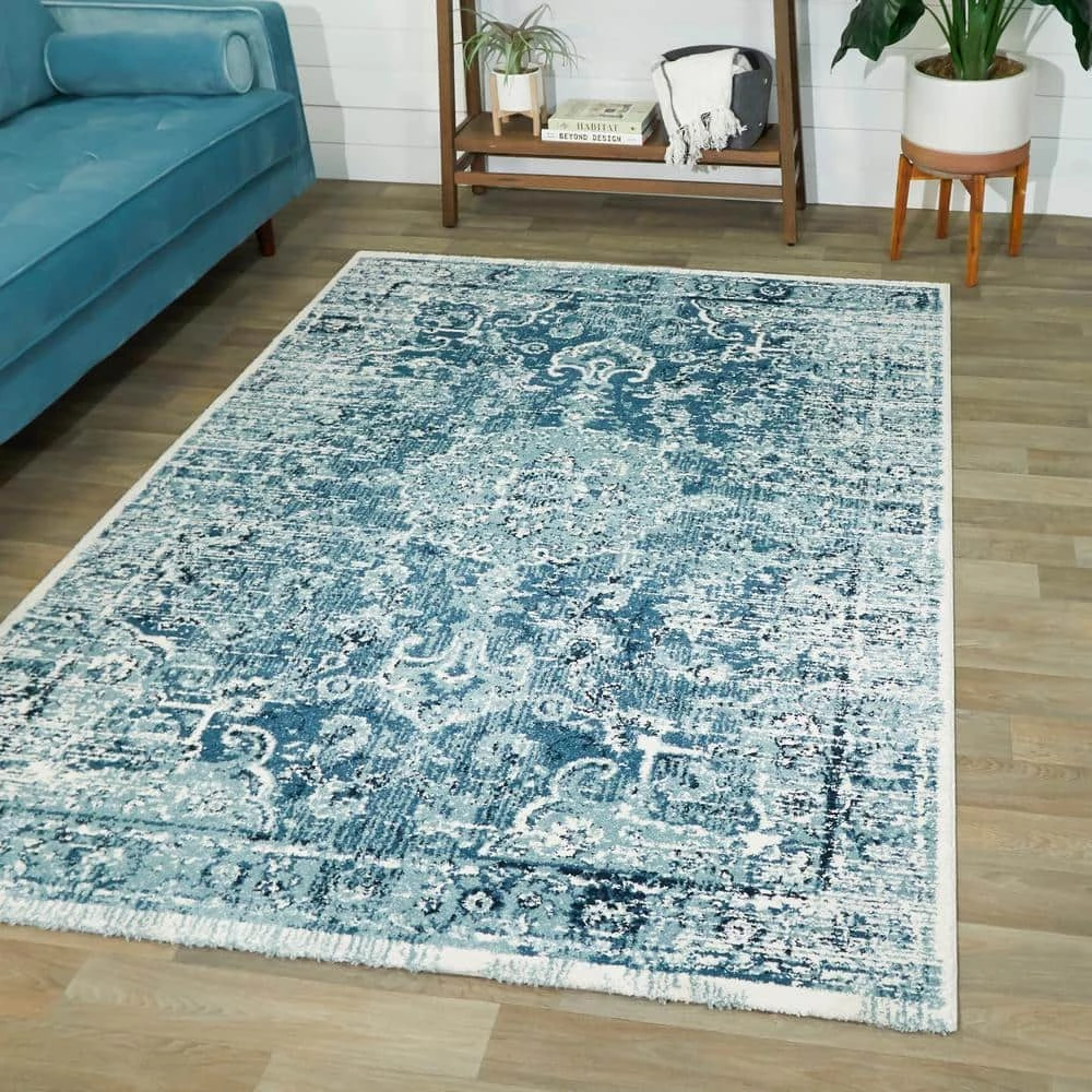 Kennedy Teal 8 ft. x 10 ft. Vintage Oriental Area Rug by BALTA 4 Kennedy Teal 8 ft. x 10 ft. Vintage Oriental Area Rug by BALTA - Image 2