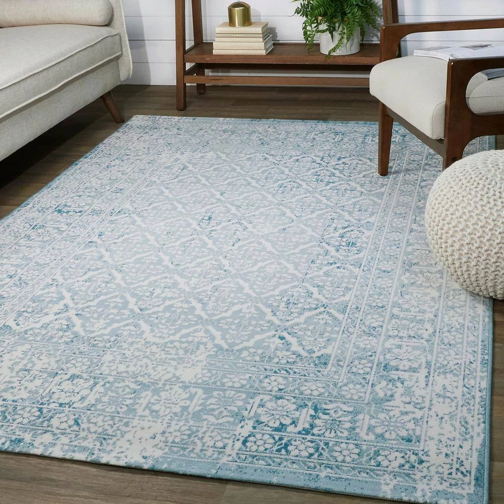 Sievert Teal 8 ft. x 10 ft. Indoor/Outdoor Area Rug by BALTA 4 Sievert Teal 8 ft. x 10 ft. Indoor/Outdoor Area Rug by BALTA - Image 2