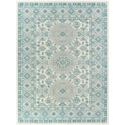 Amit Teal 5 ft. x 7 ft. Indoor/Outdoor Area Rug by BALTA