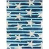 Sereia Starfish Print Striped Teal/Navy 8 ft. x 10 ft. Area Rug by BALTA -Cheap BALTA || Norsk Store teal navy balta area rugs 3007215 64 1000