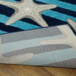 Sereia Starfish Print Striped Teal/Navy 8 ft. x 10 ft. Area Rug by BALTA 10 Sereia Starfish Print Striped Teal/Navy 8 ft. x 10 ft. Area Rug by BALTA -Cheap BALTA || Norsk Store teal navy balta area rugs 3007215 c3 1000