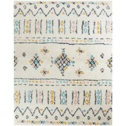Veres Moroccan Shag White 5 ft. x 7 ft. Area Rug by BALTA