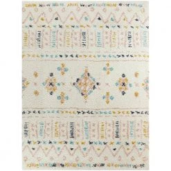 Mansur Moroccan Shag White 5 ft. x 7 ft. Area Rug by BALTA