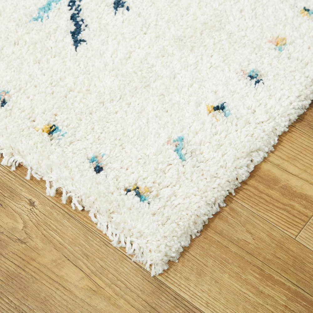 Sarita Tribal Shag White 8 ft. x 10 ft. Area Rug by BALTA 6 Sarita Tribal Shag White 8 ft. x 10 ft. Area Rug by BALTA - Image 4